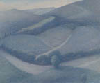 Painting by George Gabin, "The Farm at Casole"oasle